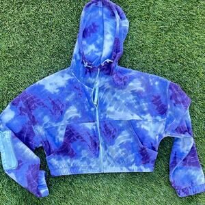 Urban outfitters tie dye cropped hoodie